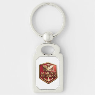 Marine Corps Veteran Logo Emblem Key Ring