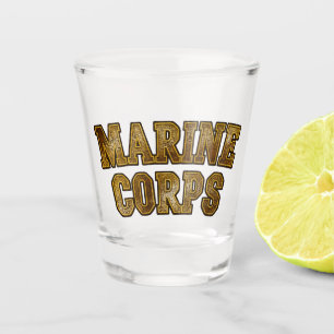 Marine Corps Veteran Logo Emblem Shot Glass