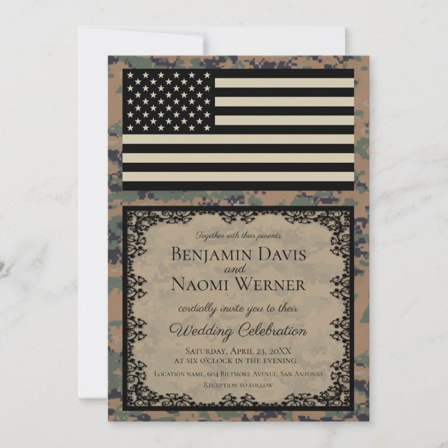 Marine Corps Wedding Invitation (Front)