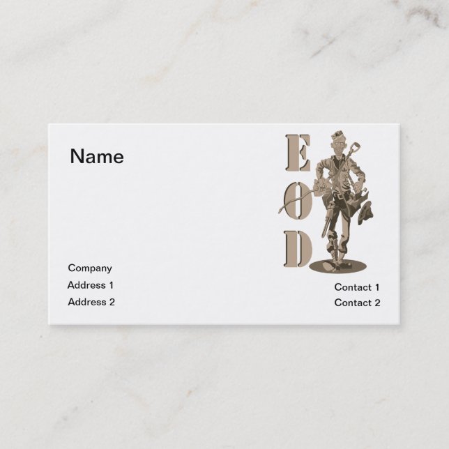 Marine EOD tech Business Card (Front)