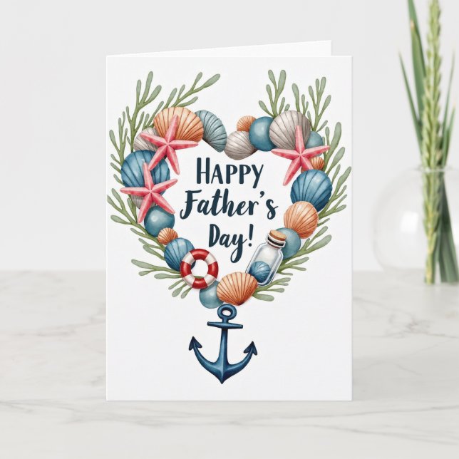Marine Fathers Day Art Card (Front)