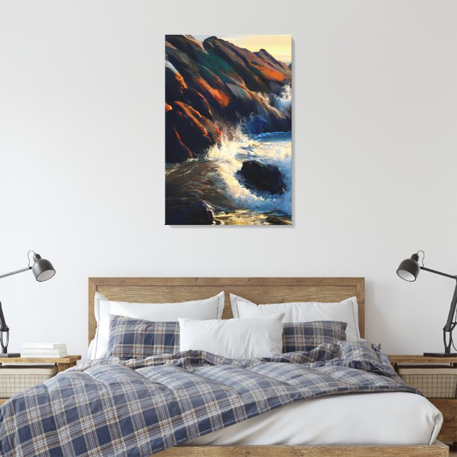 Marine Fury Canvas Print (Insitu(Bedroom))