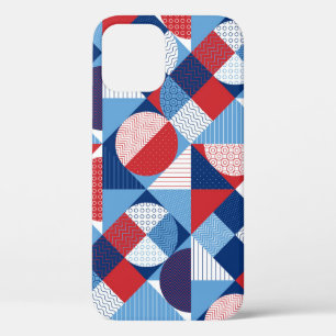 Marine geometric: summer seamless pattern. iPhone 12 case