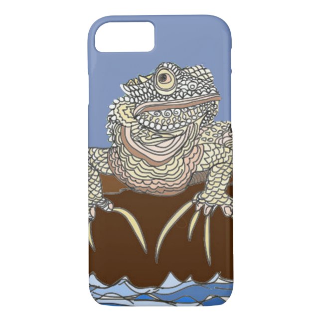 Marine Iguana on Rock with Hermit Crab Case-Mate iPhone Case (Back)