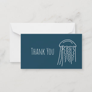 Marine jellyfish aquatic sea life card