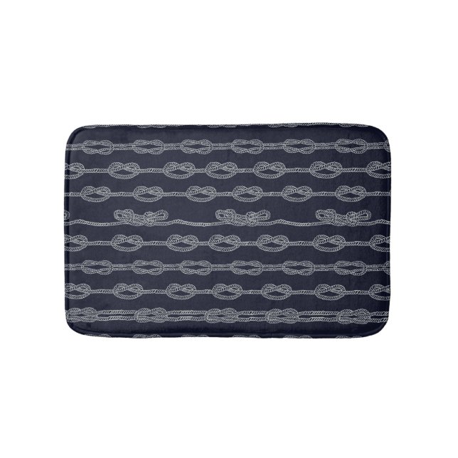 Marine Knots Pattern Bath Mat (Front)