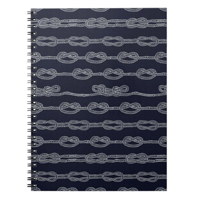 Marine Knots Pattern Notebook (Front)