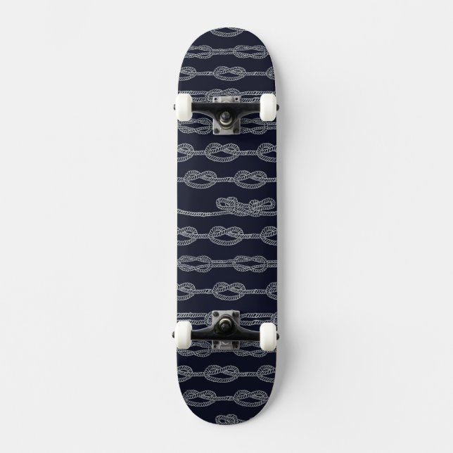 Marine Knots Pattern Skateboard (Front)