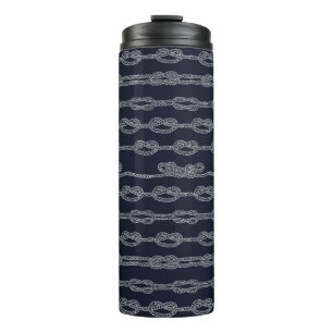 Marine Knots Pattern Thermal Tumbler