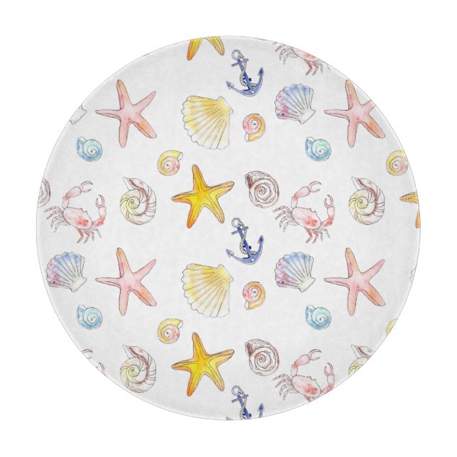 Marine Life & Anchors   Cutting Board (Front)