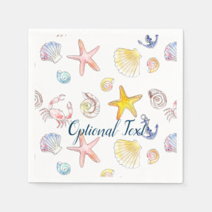 Marine Life & Anchors Napkin