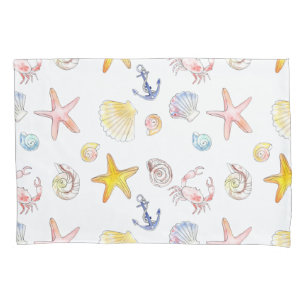 Marine Life & Anchors Pillowcase