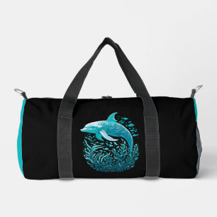 Marine Life Art Dolphin Duffle Bag