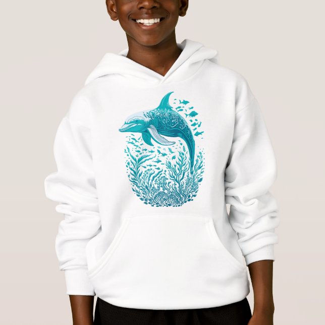 Marine Life Art | Dolphin Graphic Design (Front)
