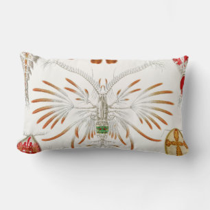 Marine Life Crustaceans, Copepoda by Ernst Haeckel Lumbar Cushion