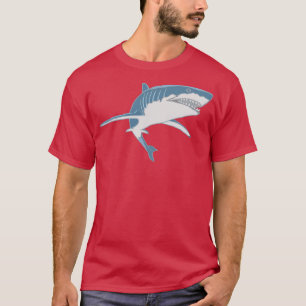 Marine Life Drawing Gift Ocean Sea Great White Sha T-Shirt