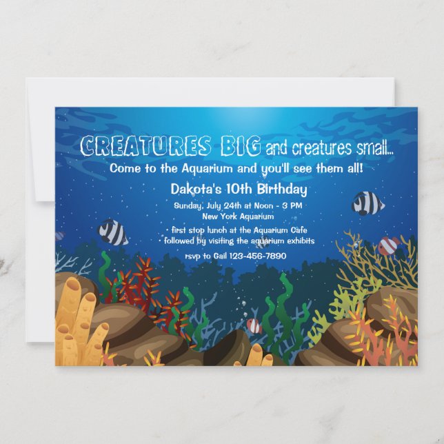 Marine Life Invitation (Front)