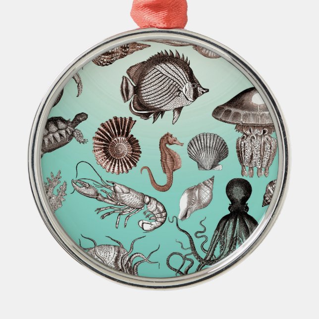 Marine Life Metal Tree Decoration (Front)