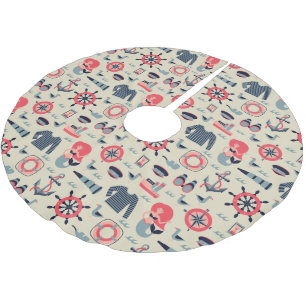 Marine Life Pattern Brushed Polyester Tree Skirt