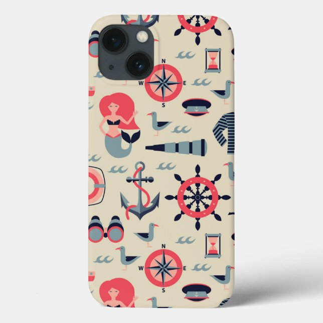 Marine Life Pattern Case-Mate iPhone Case (Back)