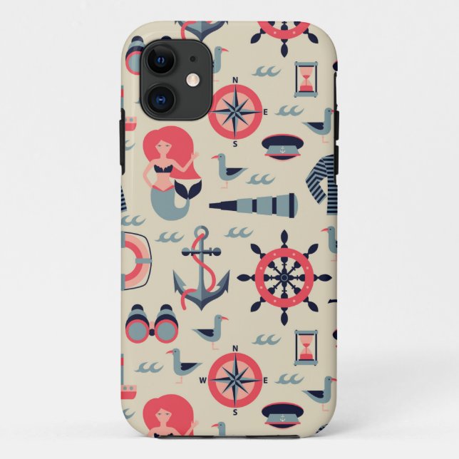 Marine Life Pattern Case-Mate iPhone Case (Back)