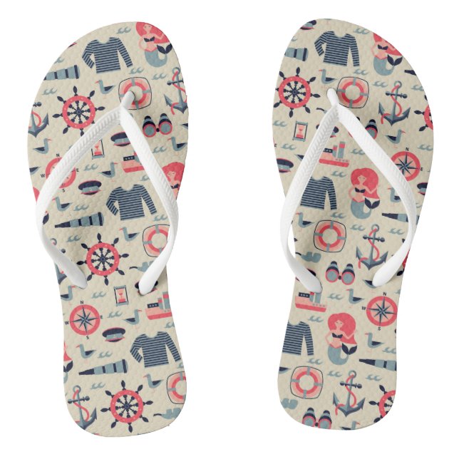 Marine Life Pattern Jandals (Footbed)