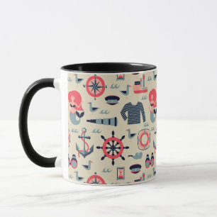 Marine Life Pattern Mug
