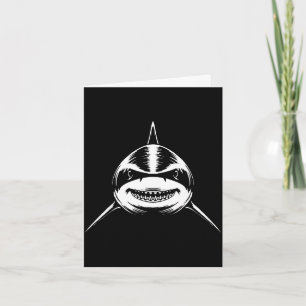 Marine life shark biology ocean beach vacation card