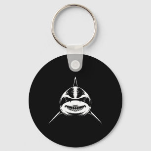 Marine Life Shark Biology Ocean Beach Vacation Key Ring