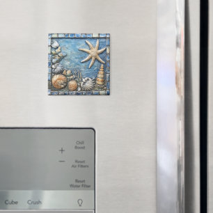 Marine Life Tile Pattern Magnet