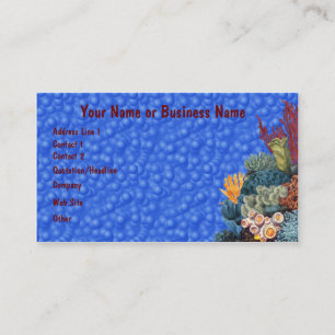 Marine Life Underwater Coral Reef Profile Card