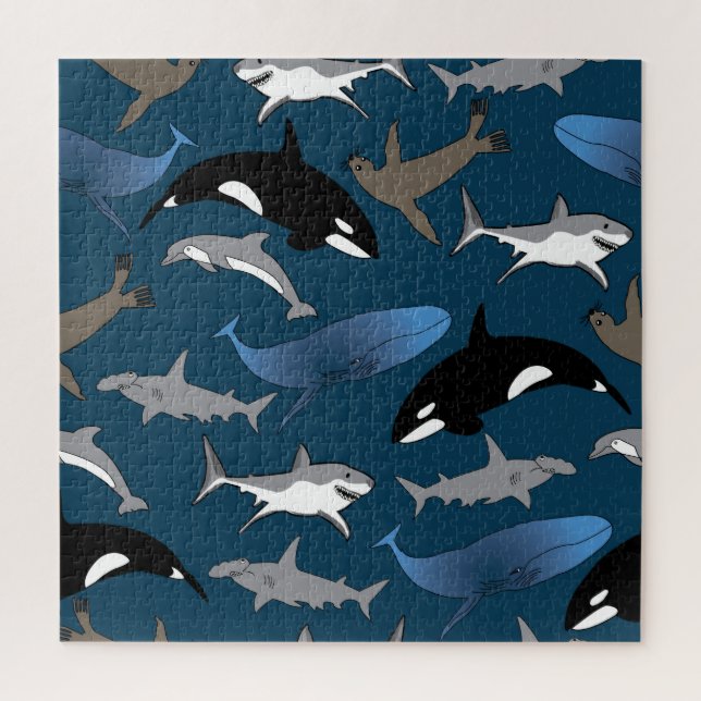 Marine life, wildlife, puzzle (Vertical)