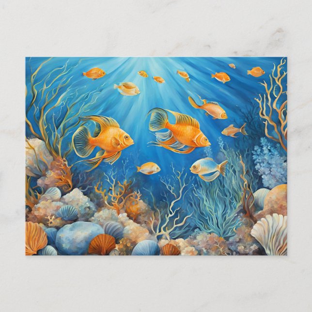 Marine Life with Exotic Fish Postcard (Front)