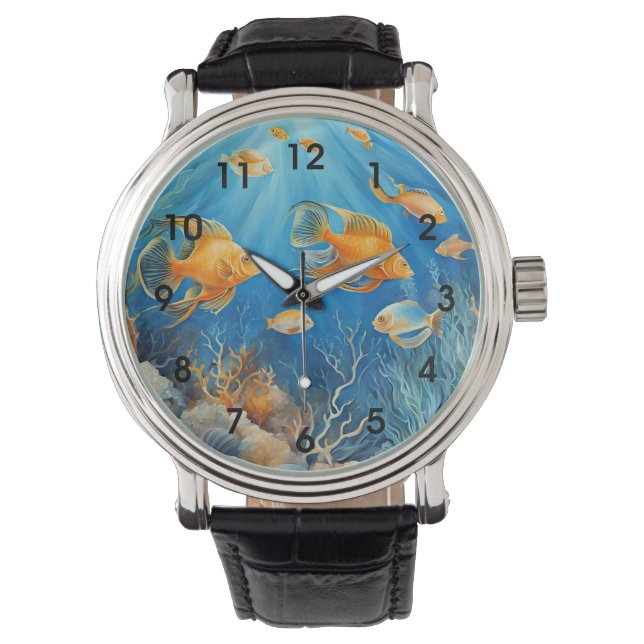 Marine Life with Exotic Fish, Watch (Front)