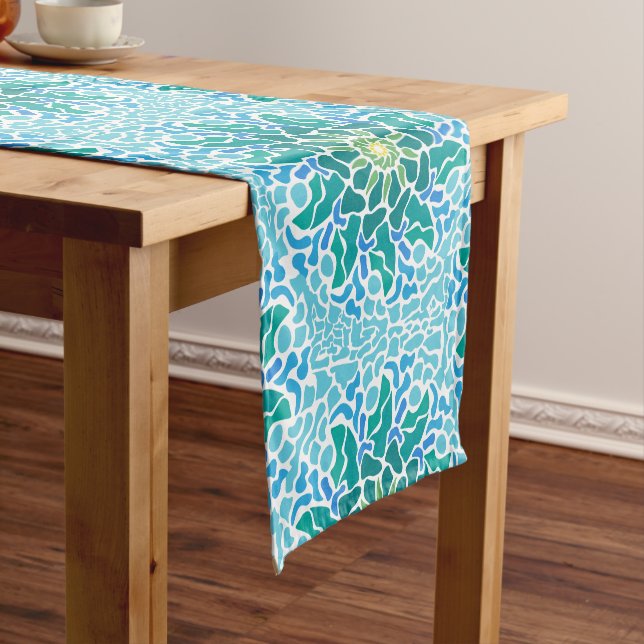 Marine Mosaic Short Table Runner (In Situ)