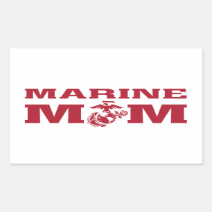 Marine Mum Rectangular Sticker