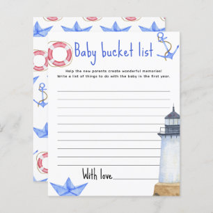 Marine nautical - Baby bucket list