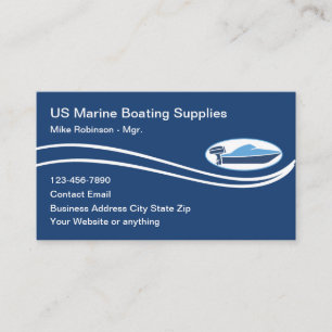 Marine Nautical Boating Supplies Business Card