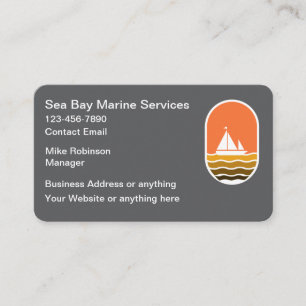 Marine Nautical Coastal Theme Business Cards