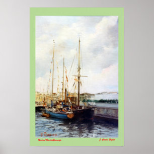 Marine navy//Seascape Poster