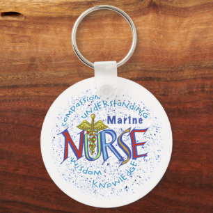 Marine Nurse Motto  Keychain