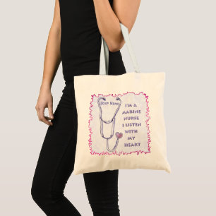 Marine Nurse Stethoscope Tote Bag