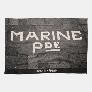 Marine Parade, Napier, New Zealand Tea Towel