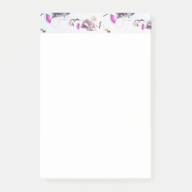 Marine pattern post-it notes (Front)