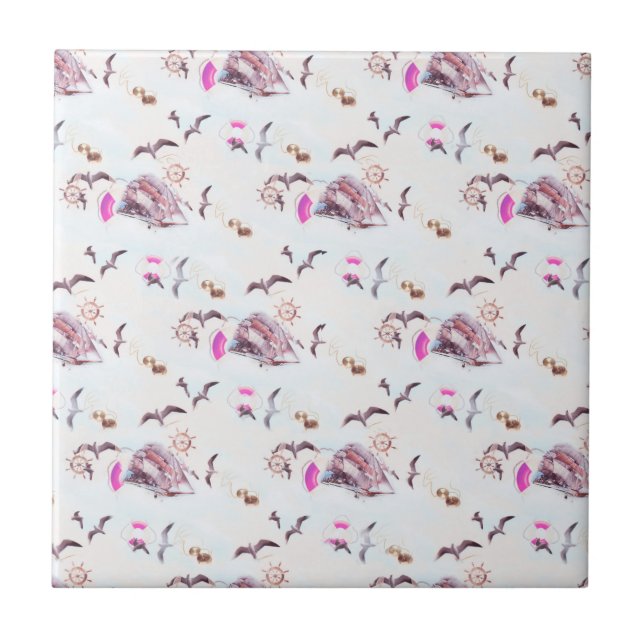 Marine pattern tile (Front)