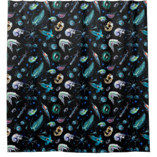 Marine Plankton  Shower Curtain
