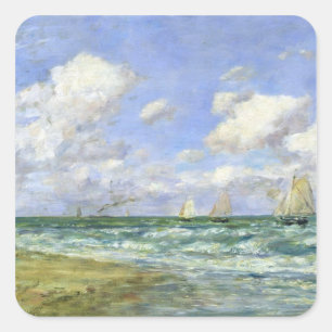 Marine scene, 1894 square sticker