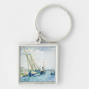 Marine Scene Boats near Venice Key Ring