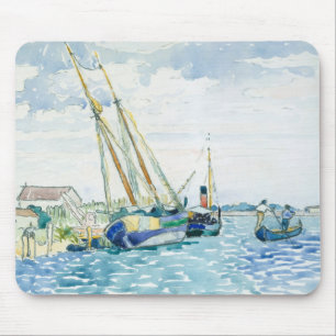 Marine Scene Boats near Venice Mouse Pad