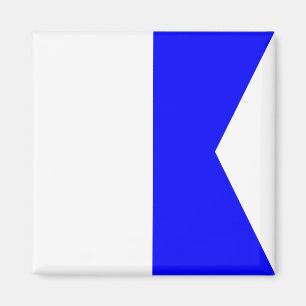 Marine Signal Flag: Letter "A" (Alpha) Magnet